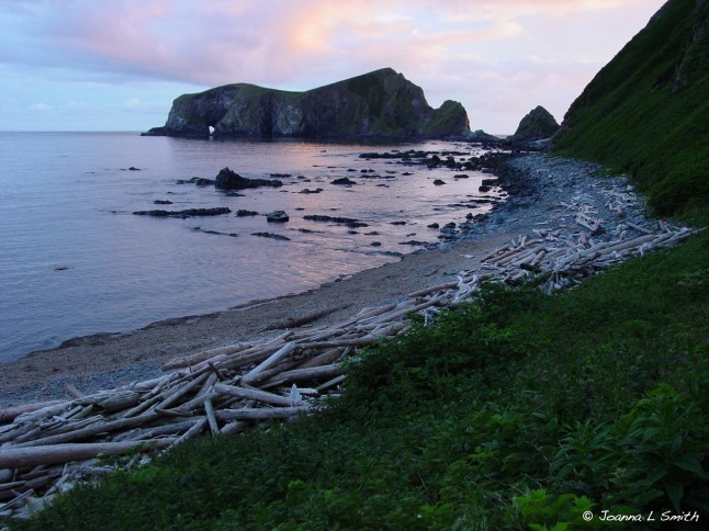 sunset over Triangle Island