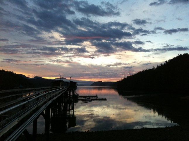 sunrise at Hakai Institute, Central Coast BC